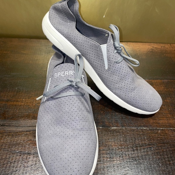 Women's Sperry Top Sider Rio Aqua Gray Slip On Memory Foam Sneaker Shoes Sz 8.5M - Picture 2 of 7